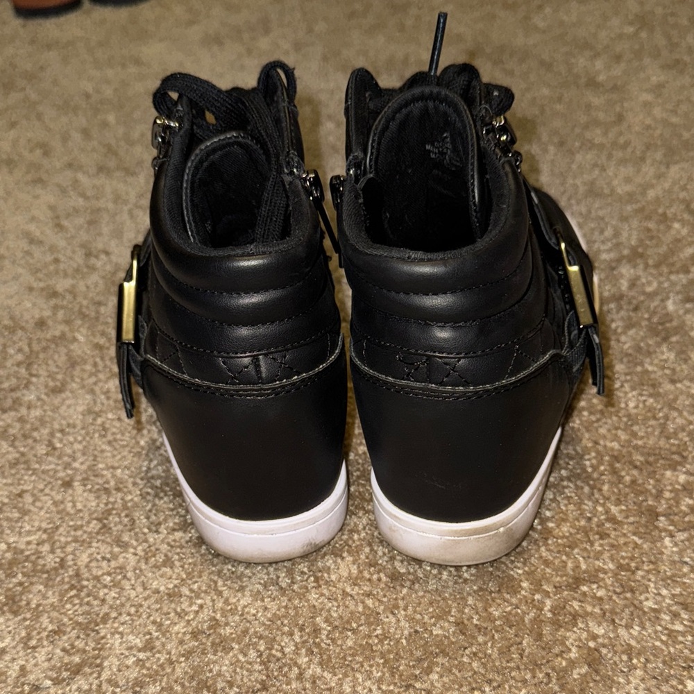G by Guess Black and White High-Top Sneakers - Picture 2 of 8